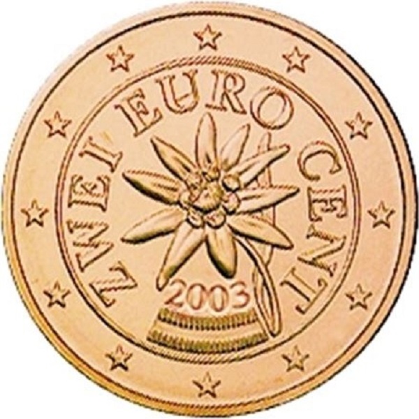 Австрия 2 Евро цент