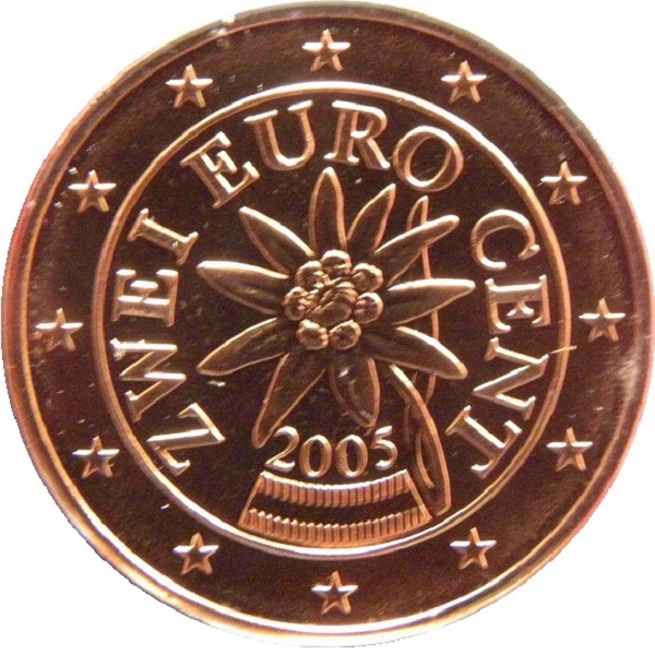 Австрия 2 Евро цент