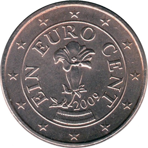 Австрия 1 Евро цент