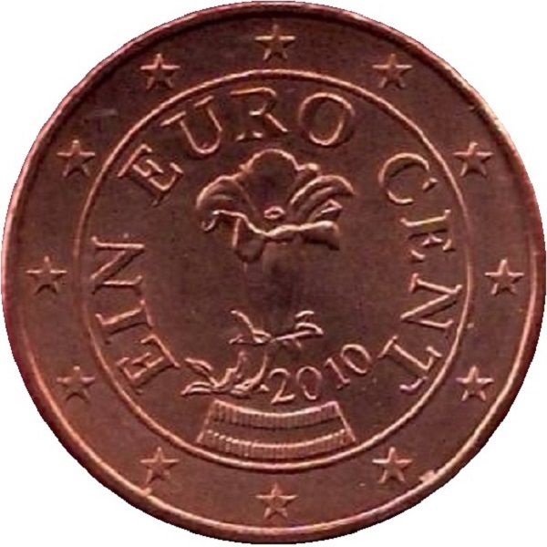 Австрия 1 Евро цент