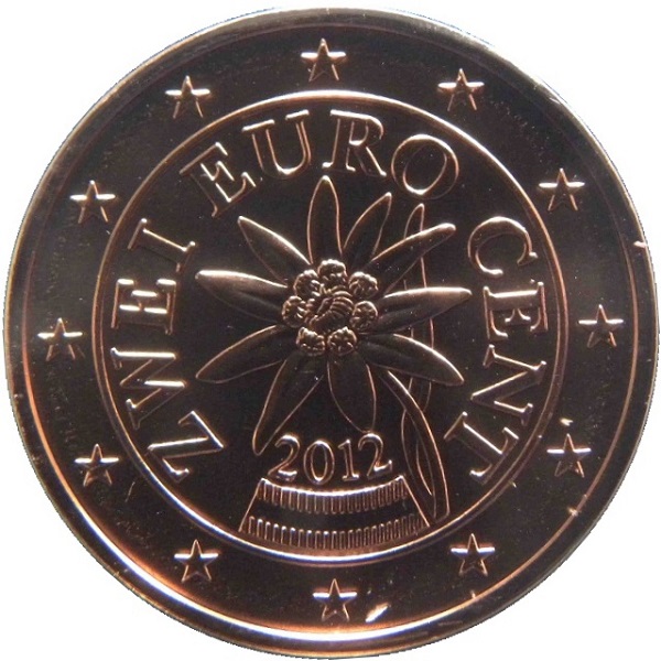 Австрия 2 Евро цент