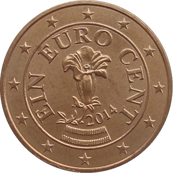 Австрия 1 Евро цент