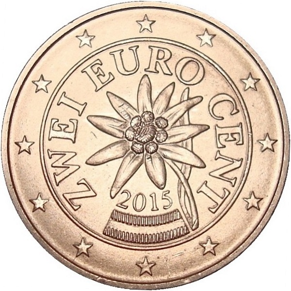 Австрия 2 Евро цент