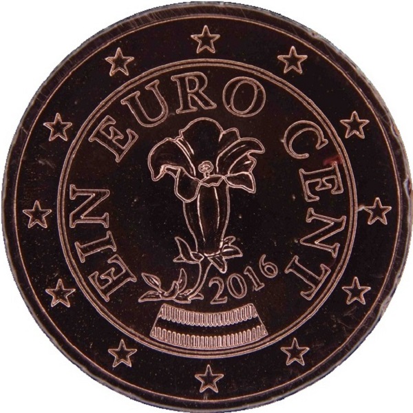 Австрия 1 Евро цент