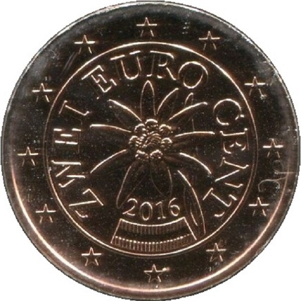 Австрия 2 Евро цент