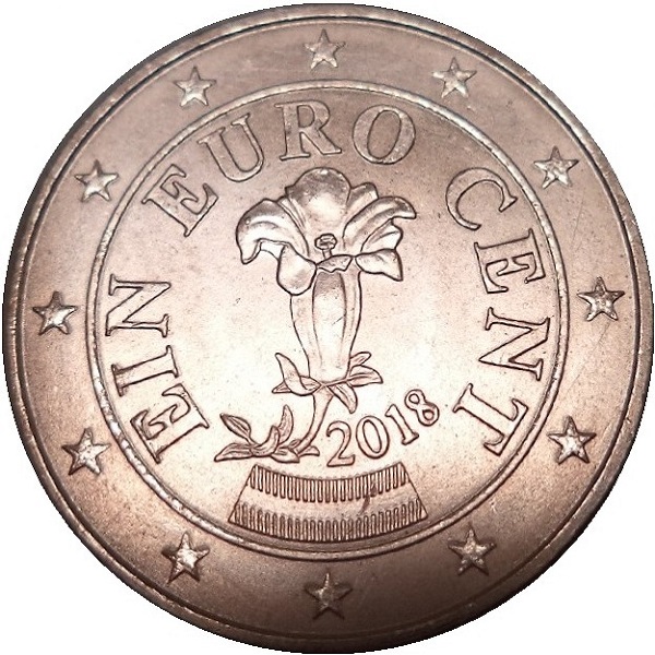 Австрия 1 Евро цент