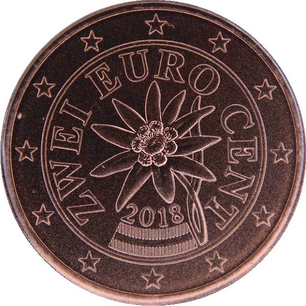 Австрия 2 Евро цент