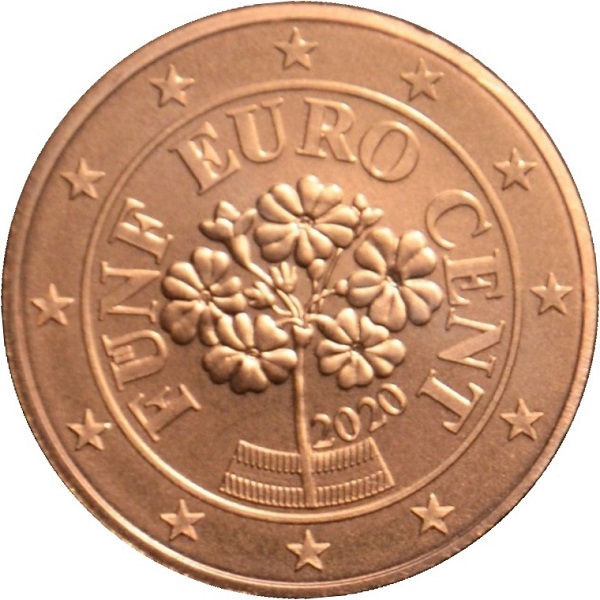 Австрия 5 Евро цент