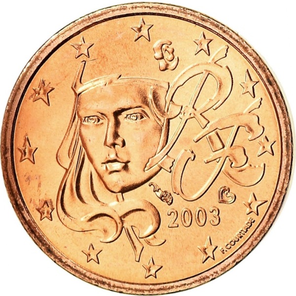 Франция 1 Евро цент