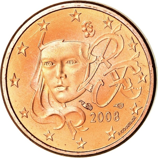 Франция 1 Евро цент