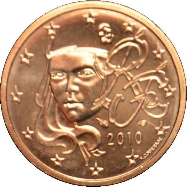 Франция 1 Евро цент