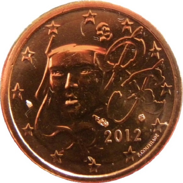 Франция 1 Евро цент