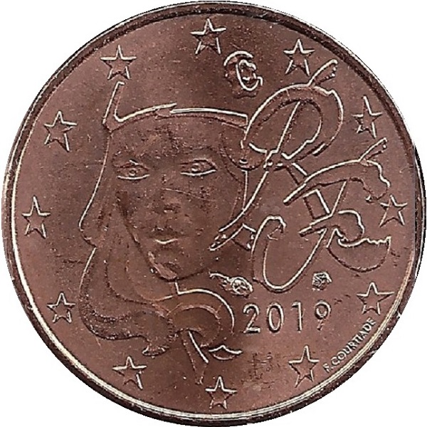 Франция 1 Евро цент