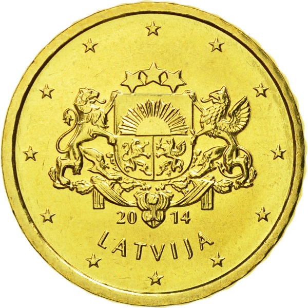 Латвия 10 Евро цент