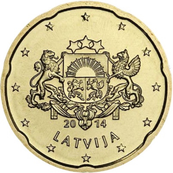 Латвия 20 Евро цент