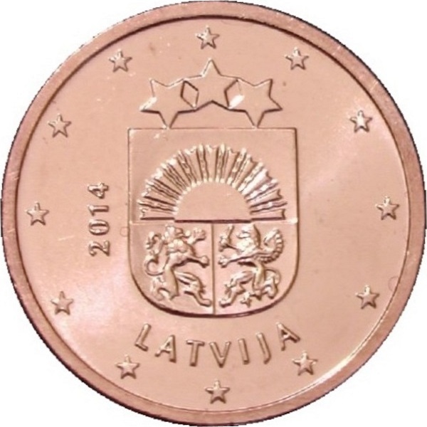 Латвия 2 Евро цент