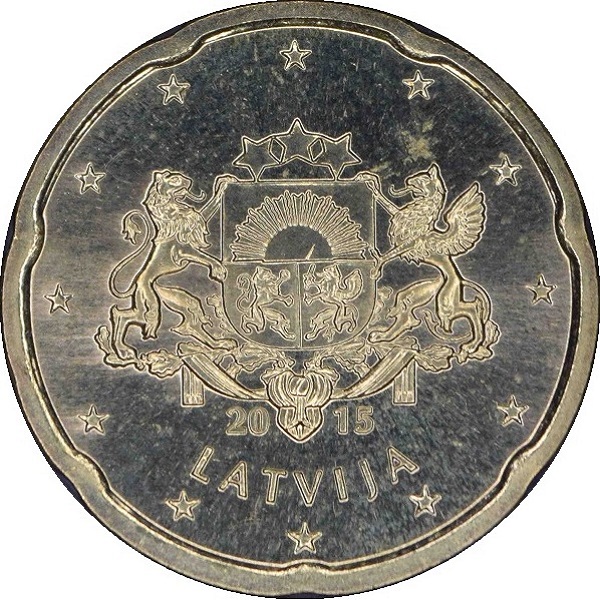 Латвия 20 Евро цент