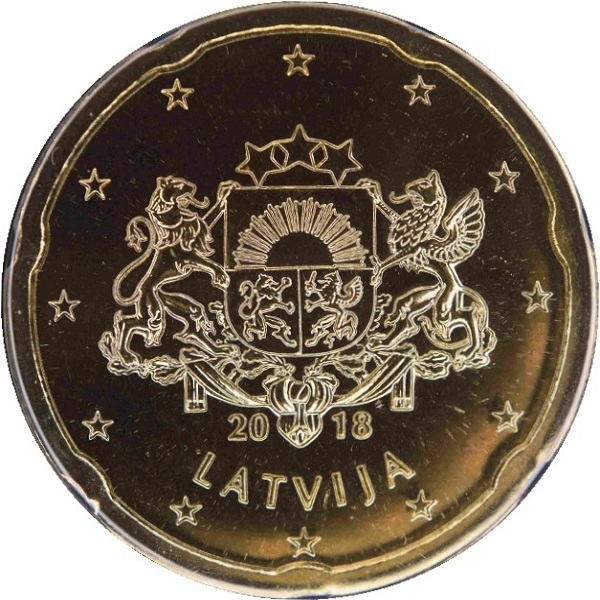 Латвия 20 Евро цент