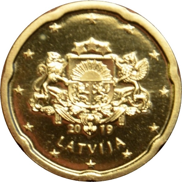 Латвия 20 Евро цент