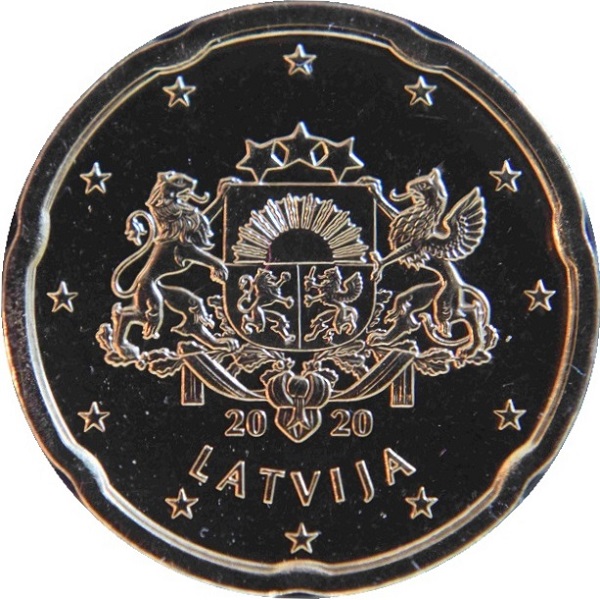 Латвия 20 Евро цент