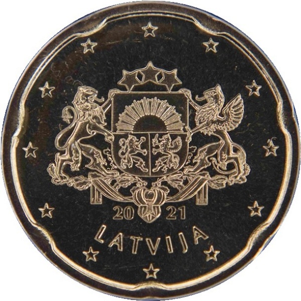 Латвия 20 Евро цент