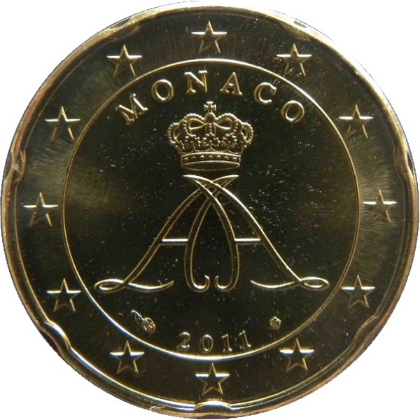 Монако 20 Евро цент