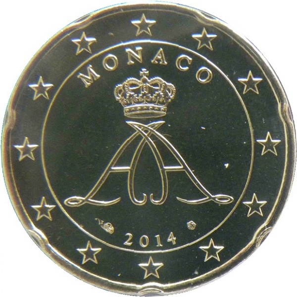 Монако 20 Евро цент