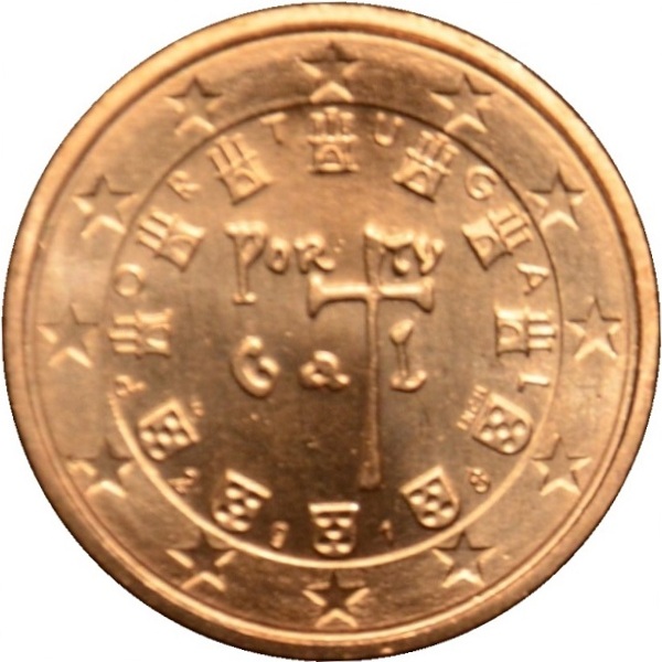 Португалия 1 Евро цент
