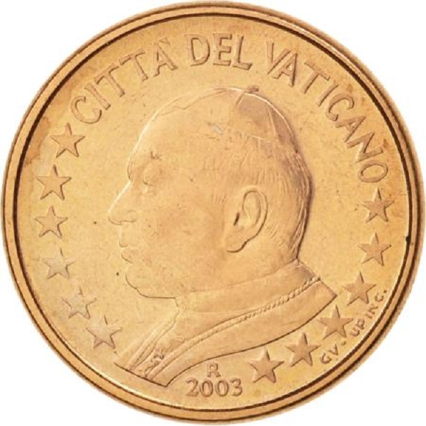 Ватикан 1 Евро цент