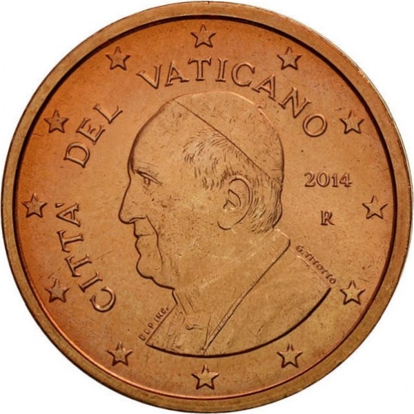 Ватикан 2 Евро цент