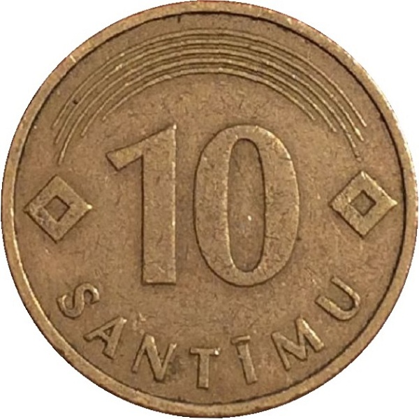 10 Латвийских сантим