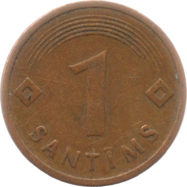 1 Латвийский сантим