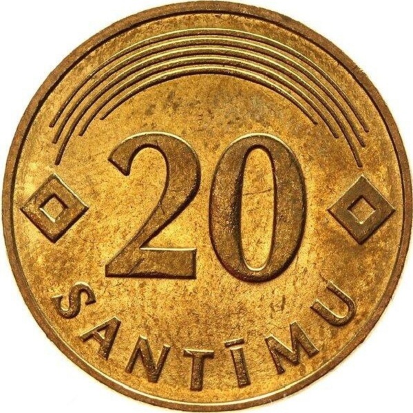 20 Латвийских сантим