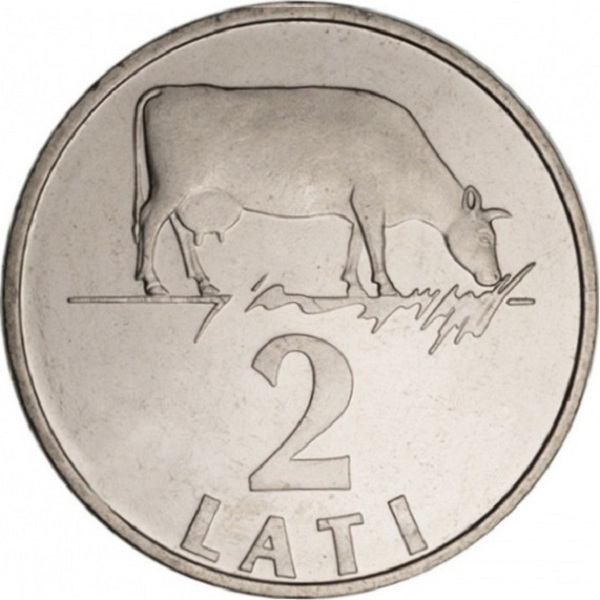 2 Латвийских лат