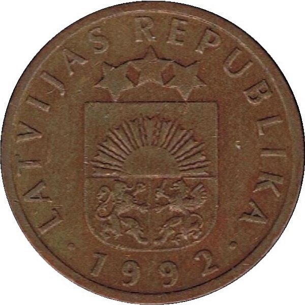 2 Латвийских сантим