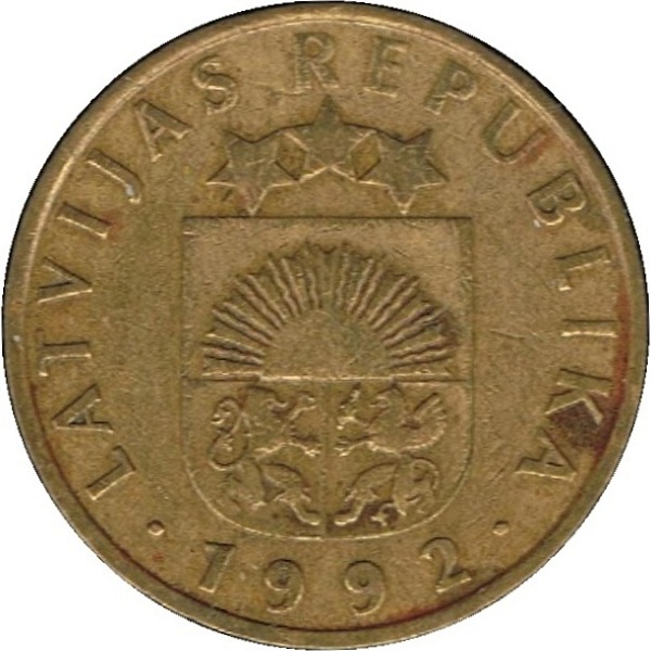 5 Латвийских сантим