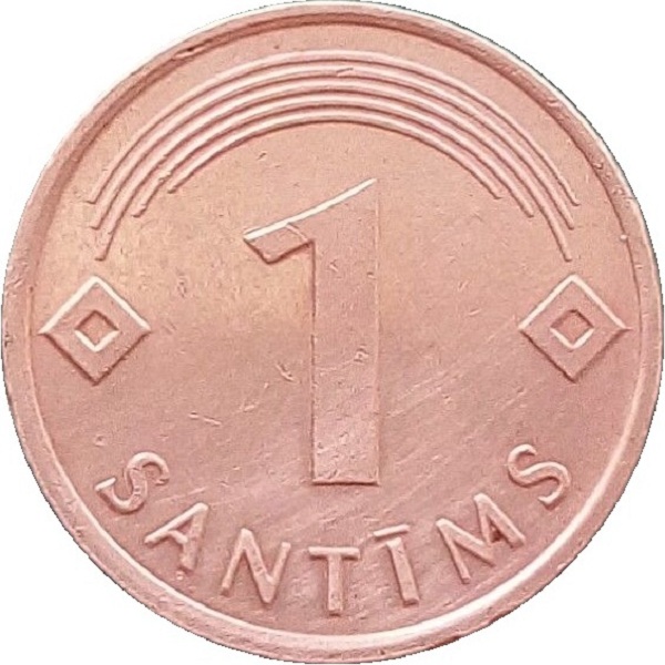 1 Латвийский сантим
