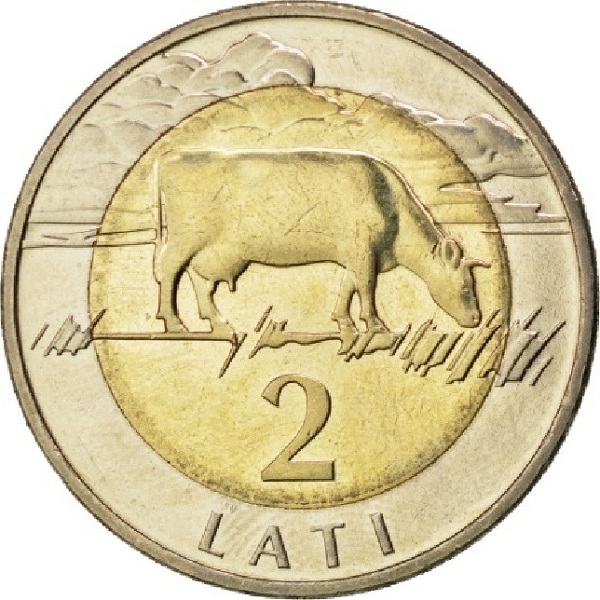 2 Латвийских лат