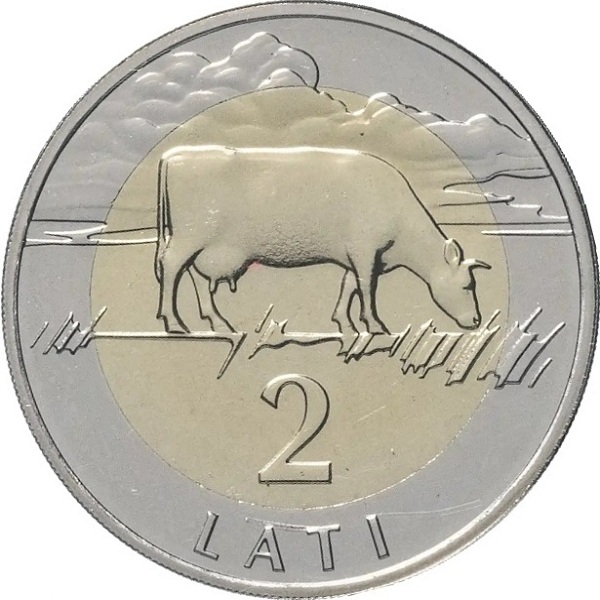 2 Латвийских лат