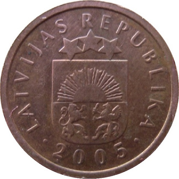 2 Латвийских сантим