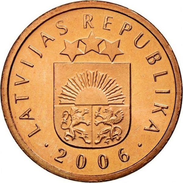 2 Латвийских сантим