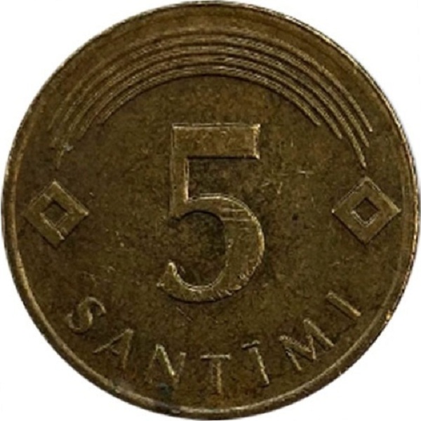 5 Латвийских сантим