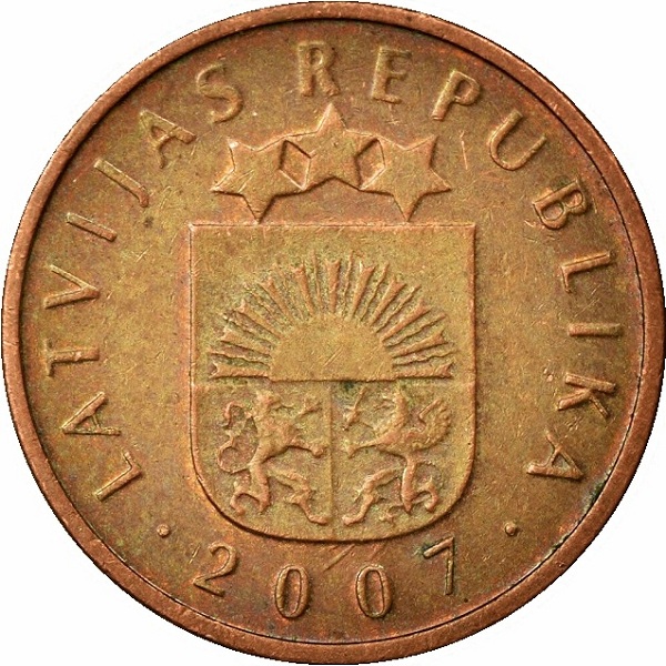 2 Латвийских сантим