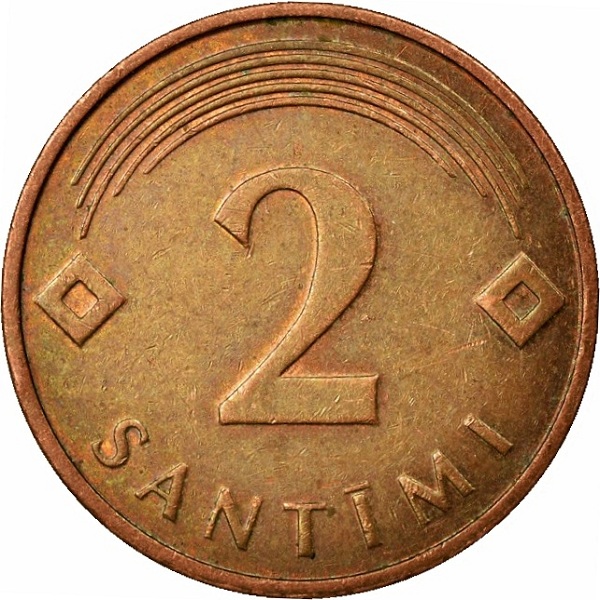 2 Латвийских сантим