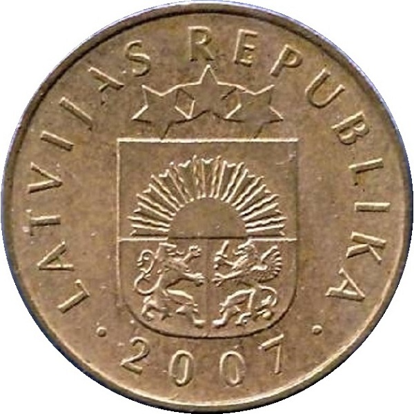 5 Латвийских сантим