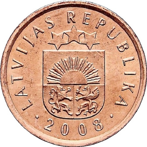 1 Латвийских сантим