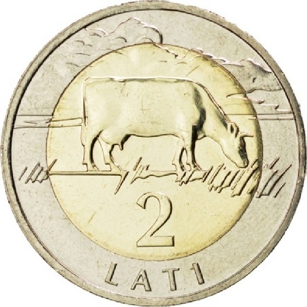 2 Латвийских лат