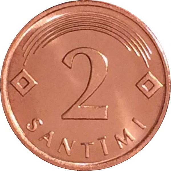 2 Латвийских сантим