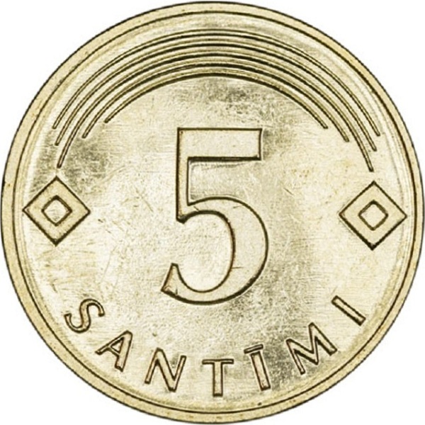 5 Латвийских сантим