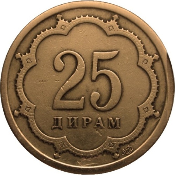 25 Таджикистанских дирам